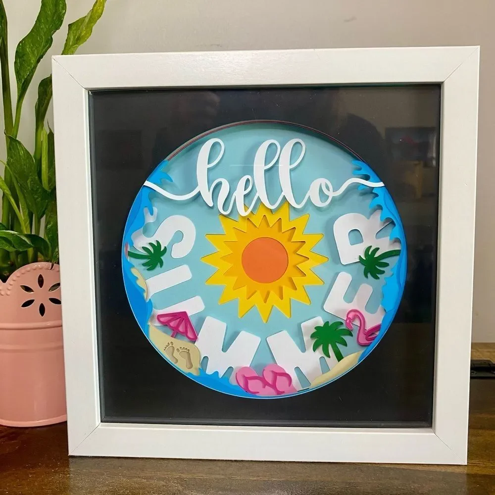 3D Hello Summer Shadowbox